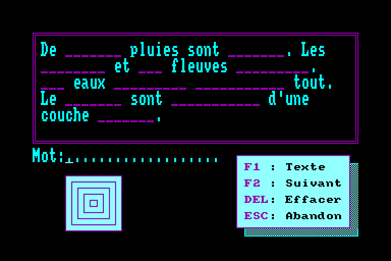 screenshot of the Amstrad CPC game Nathan Ecoles Francais CE2 by GameBase CPC