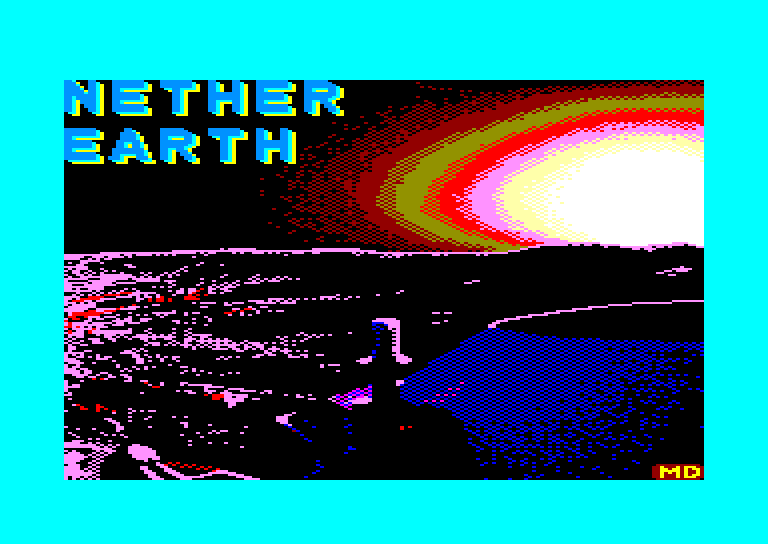 screenshot of the Amstrad CPC game Nether earth by GameBase CPC