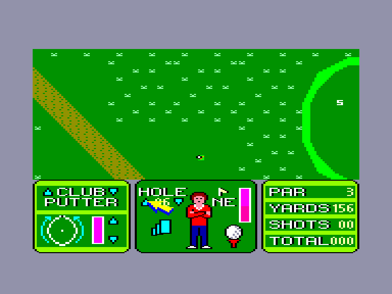 screenshot of the Amstrad CPC game Nick faldo plays the open by GameBase CPC