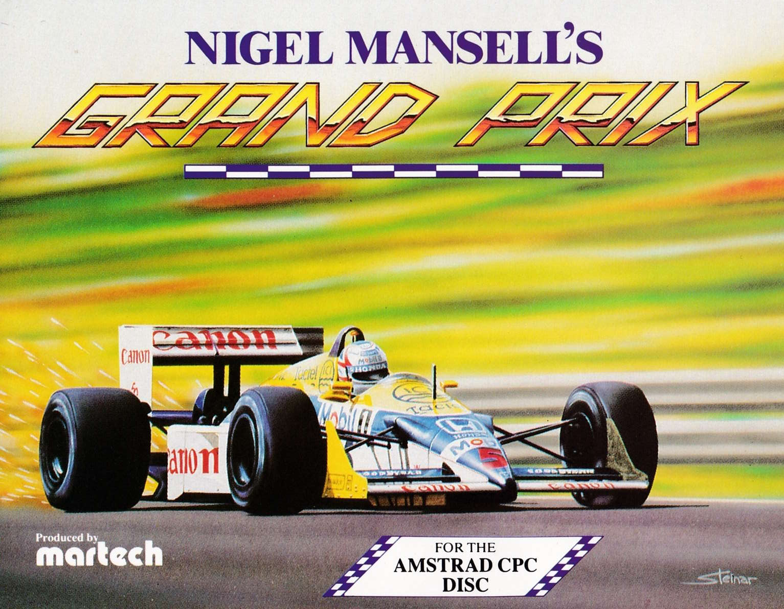 screenshot of the Amstrad CPC game Nigel mansell's grand prix by GameBase CPC