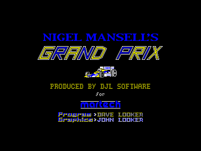 screenshot of the Amstrad CPC game Nigel mansell's grand prix by GameBase CPC