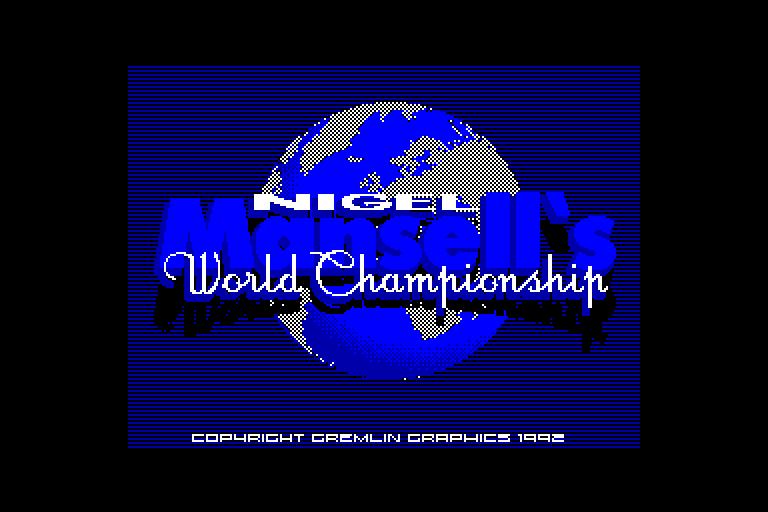 screenshot of the Amstrad CPC game Nigel Mansell's World Championship by GameBase CPC