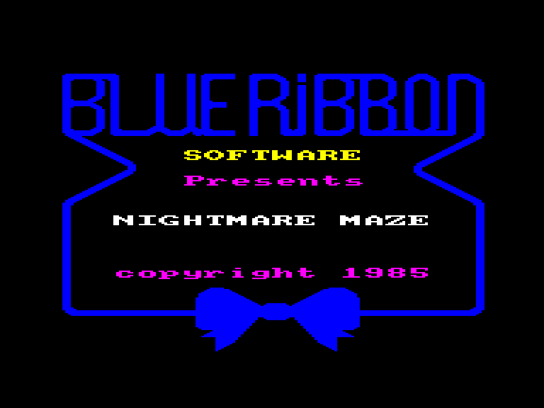 screenshot of the Amstrad CPC game Nightmare maze by GameBase CPC