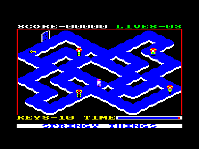 screenshot of the Amstrad CPC game Nightmare maze by GameBase CPC