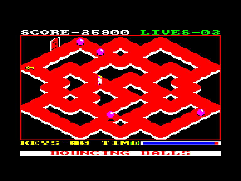 screenshot of the Amstrad CPC game Nightmare maze by GameBase CPC
