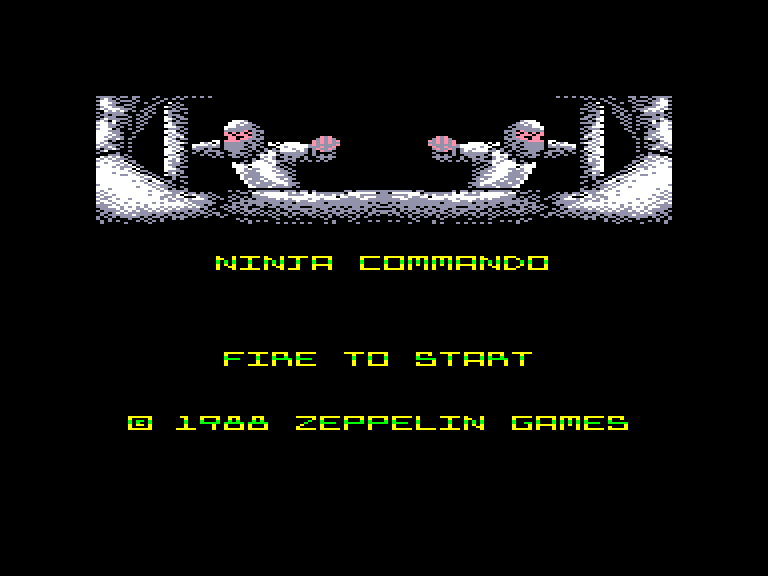 screenshot of the Amstrad CPC game Ninja commando by GameBase CPC