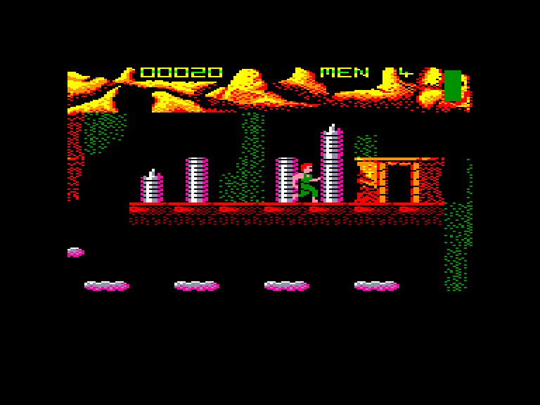 screenshot of the Amstrad CPC game Ninja commando by GameBase CPC