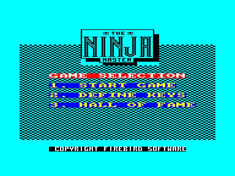 screenshot of the Amstrad CPC game Ninja Master by GameBase CPC