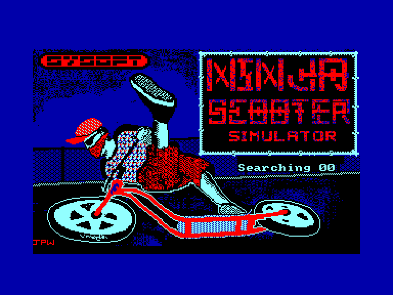 screenshot of the Amstrad CPC game Ninja Scooter Simulator by GameBase CPC