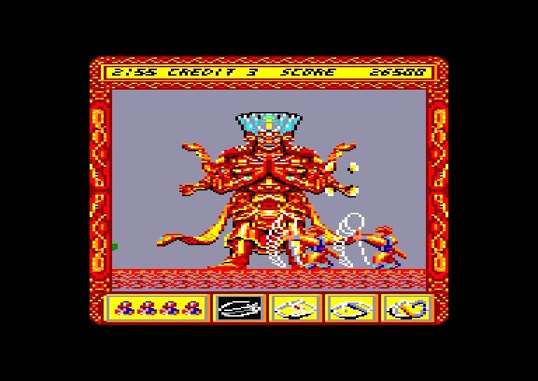 screenshot of the Amstrad CPC game Ninja Spirit by GameBase CPC