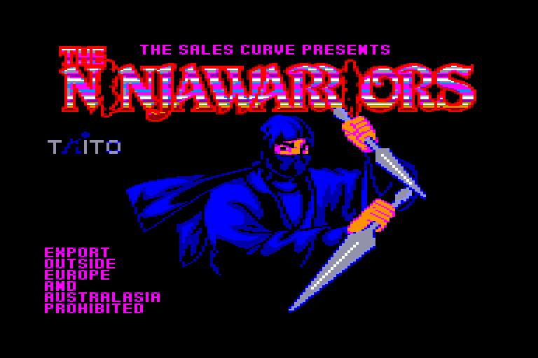 screenshot of the Amstrad CPC game Ninja Warriors (the) by GameBase CPC