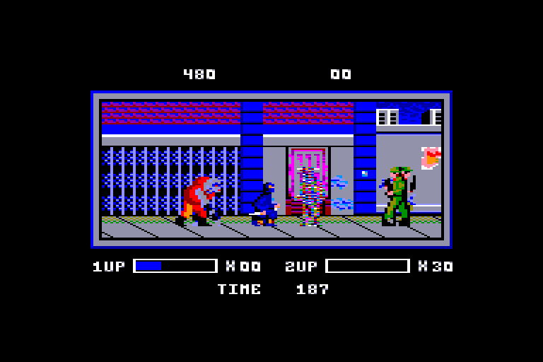 screenshot of the Amstrad CPC game Ninja Warriors (the) by GameBase CPC