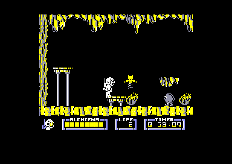 screenshot of the Amstrad CPC game Nodes of yesod by GameBase CPC