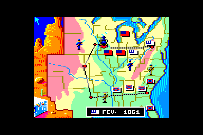 screenshot of the Amstrad CPC game North & South by GameBase CPC