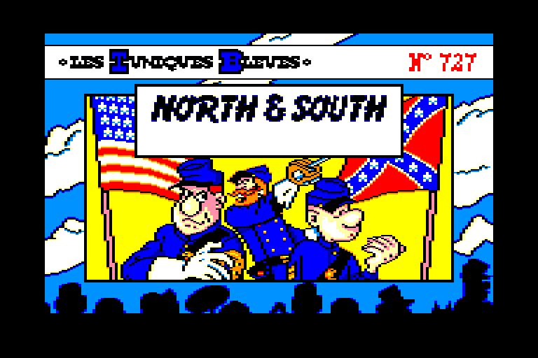 écran de chargement du jeu Amstrad CPC Nord et Sud