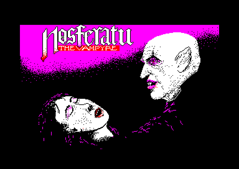 screenshot of the Amstrad CPC game Nosferatu the vampyre by GameBase CPC