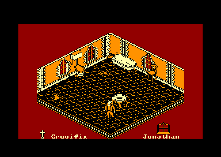 screenshot of the Amstrad CPC game Nosferatu the vampyre by GameBase CPC