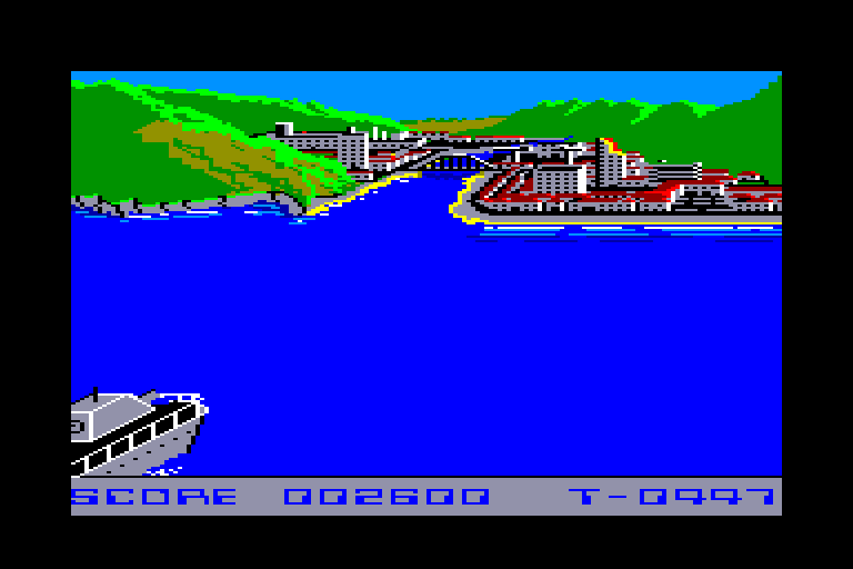 screenshot of the Amstrad CPC game Nuclear defence by GameBase CPC