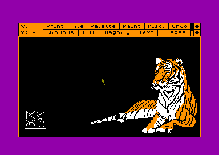 screenshot of the Amstrad CPC game Advanced OCP Art Studio (the) by GameBase CPC