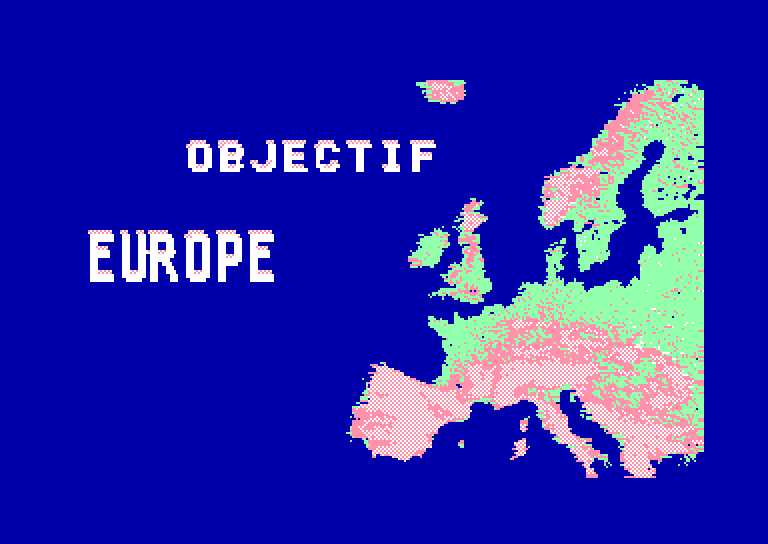 screenshot of the Amstrad CPC game Objectif Europe by GameBase CPC