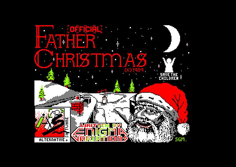 screenshot of the Amstrad CPC game Official Father Christmas Game (the) by GameBase CPC