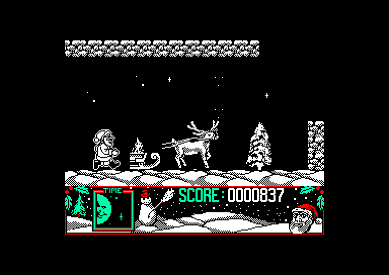 screenshot of the Amstrad CPC game Official Father Christmas Game (the) by GameBase CPC