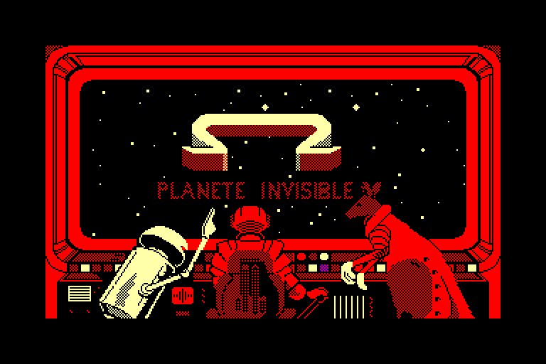 screenshot of the Amstrad CPC game Omega planete invisible by GameBase CPC