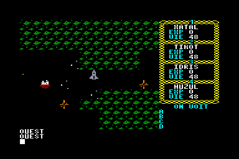 screenshot of the Amstrad CPC game Omega planete invisible by GameBase CPC