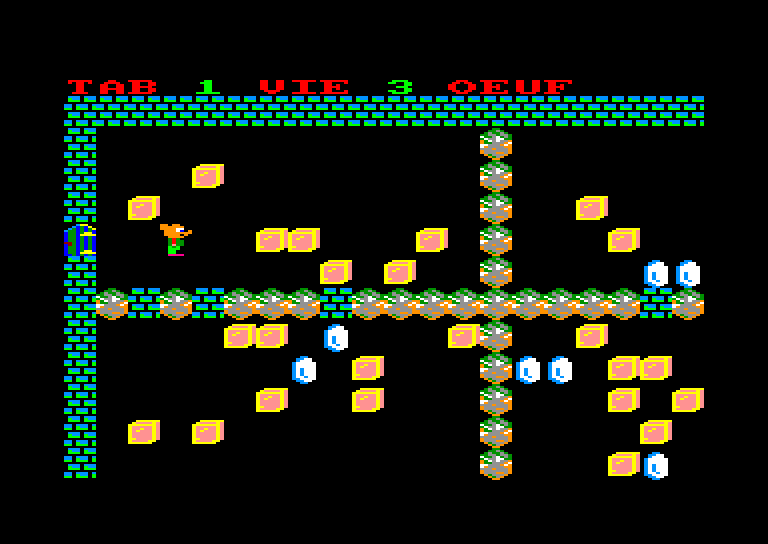 screenshot of the Amstrad CPC game Omelette infernale (l') by GameBase CPC