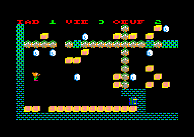 screenshot of the Amstrad CPC game Omelette infernale (l') by GameBase CPC