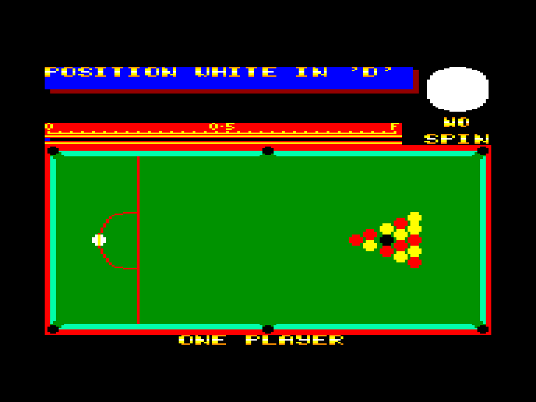 screenshot of the Amstrad CPC game On cue by GameBase CPC