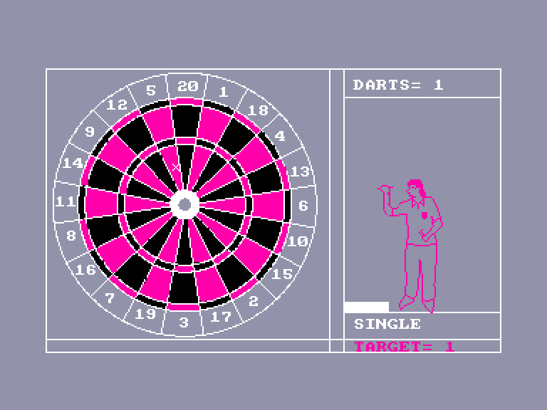 screenshot of the Amstrad CPC game On the oche by GameBase CPC