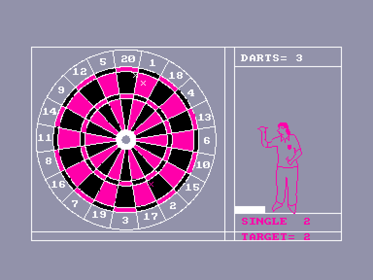 screenshot of the Amstrad CPC game On the oche by GameBase CPC