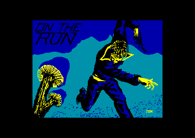 screenshot of the Amstrad CPC game On the run by GameBase CPC