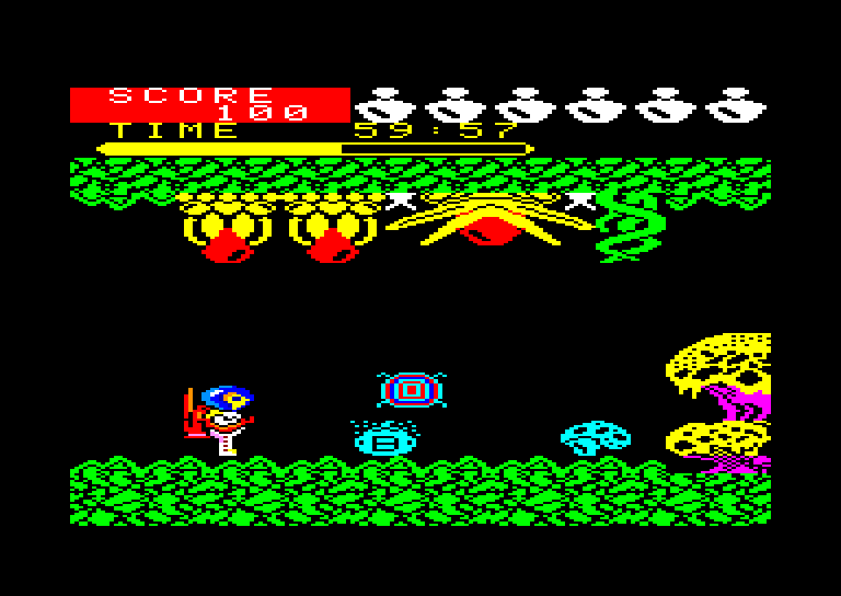 screenshot of the Amstrad CPC game On the run by GameBase CPC