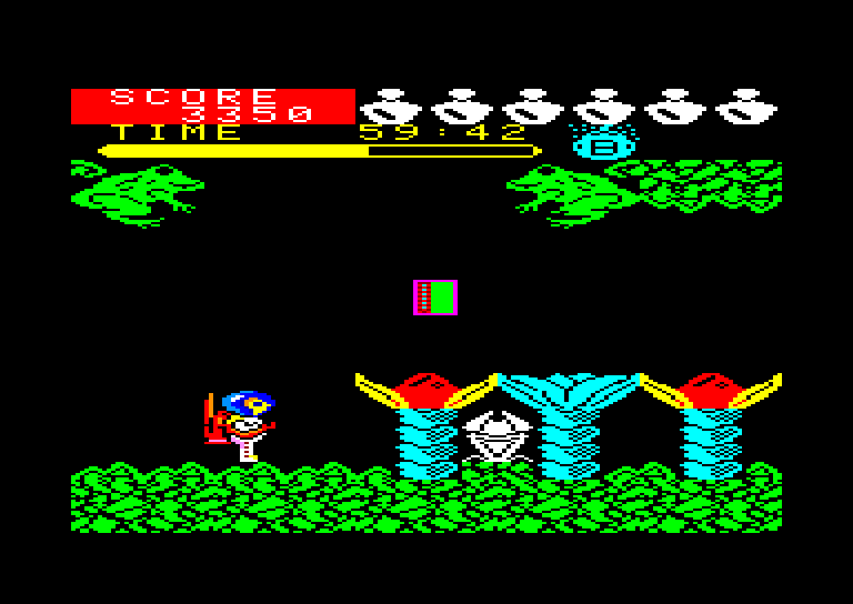 screenshot of the Amstrad CPC game On the run by GameBase CPC