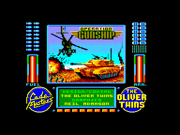 screenshot of the Amstrad CPC game Operation Gunship by GameBase CPC