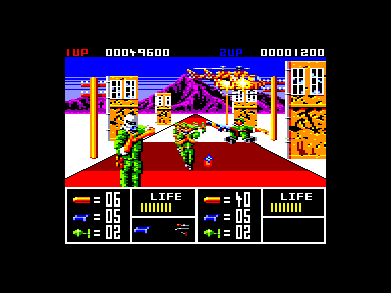 screenshot of the Amstrad CPC game Operation Thunderbolt by GameBase CPC