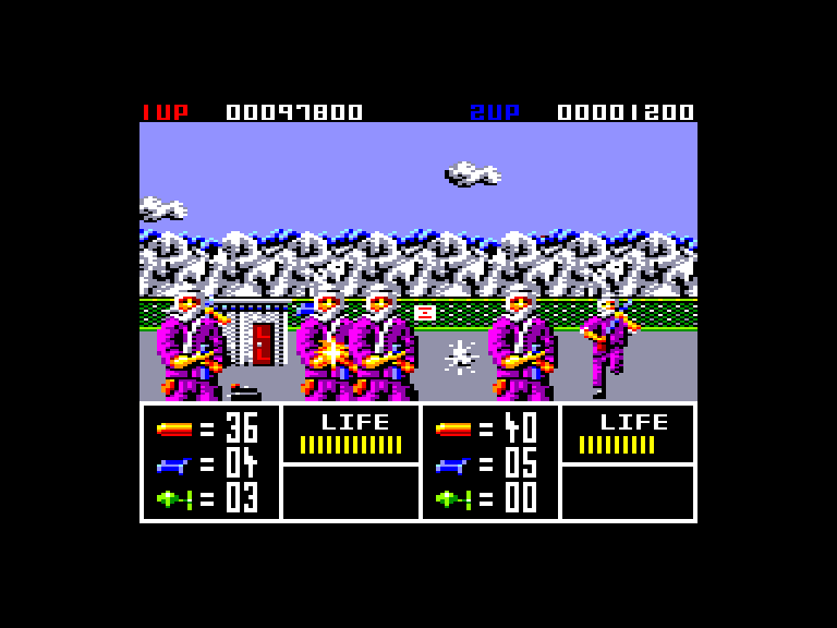 screenshot of the Amstrad CPC game Operation Thunderbolt by GameBase CPC