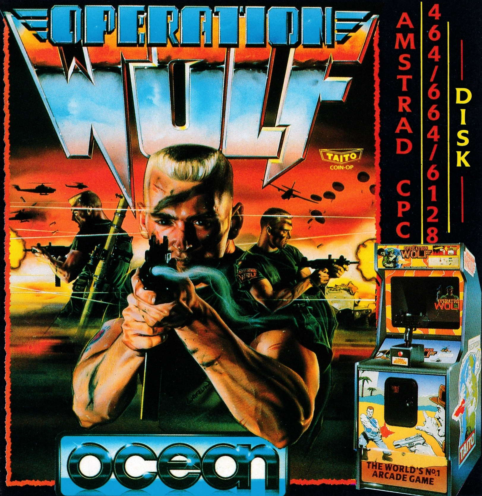 screenshot of the Amstrad CPC game Operation wolf by GameBase CPC
