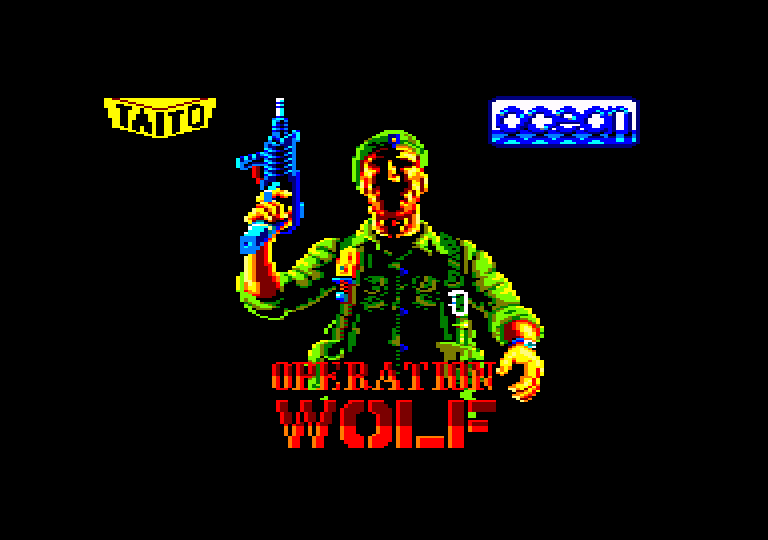 screenshot of the Amstrad CPC game Operation Wolf by GameBase CPC