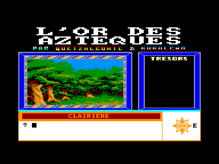 screenshot of the Amstrad CPC game Or des azteques (l') by GameBase CPC