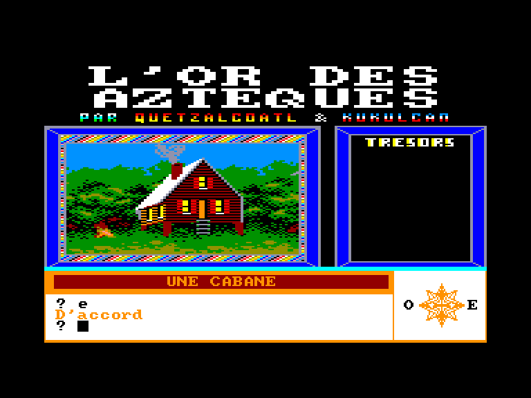 screenshot of the Amstrad CPC game Or des azteques (l') by GameBase CPC