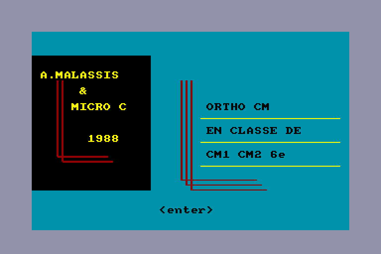 screenshot of the Amstrad CPC game Ortho CM by GameBase CPC