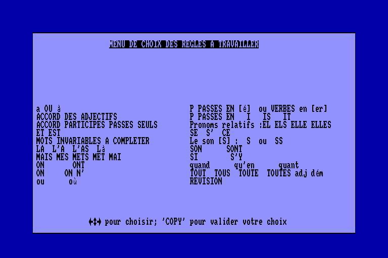 screenshot of the Amstrad CPC game Ortho CM by GameBase CPC