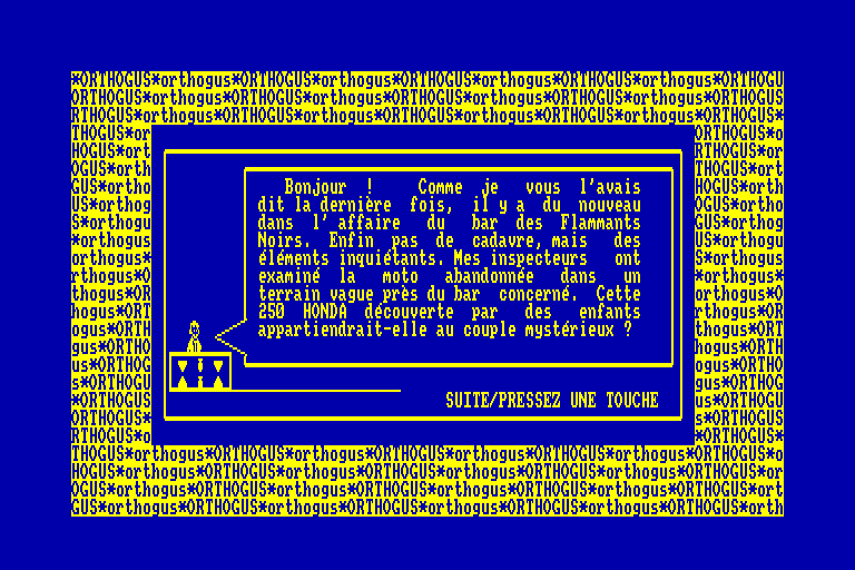 screenshot of the Amstrad CPC game Orthogus - Tome 1 by GameBase CPC