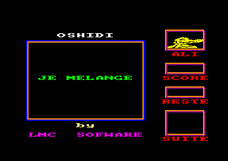 screenshot of the Amstrad CPC game Oshidi by GameBase CPC