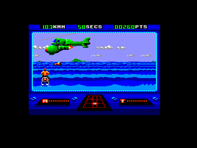 screenshot of the Amstrad CPC game Out Run Europa by GameBase CPC