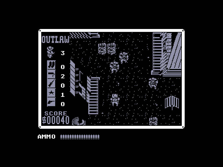screenshot of the Amstrad CPC game Outlaw by GameBase CPC