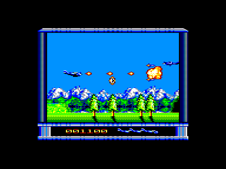 screenshot of the Amstrad CPC game P47 Thunderbolt by GameBase CPC